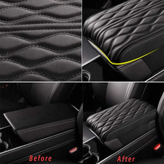 Memory Cotton Leather Car Armrest Box Pad